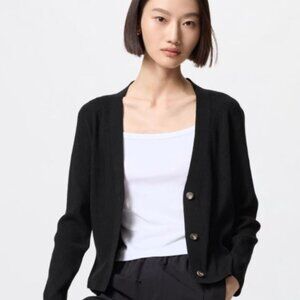 Uniqlo Women's Washable Ribbed Knit Cardigan - Size S